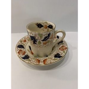 Vintage Burleigh Ware Burgess & Leighton Demitasse Gordon Ware Cup & Saucer